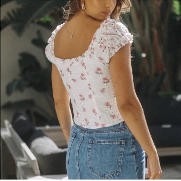 Off the Shoulder Crop Sophia Top - Picture 4 of 4